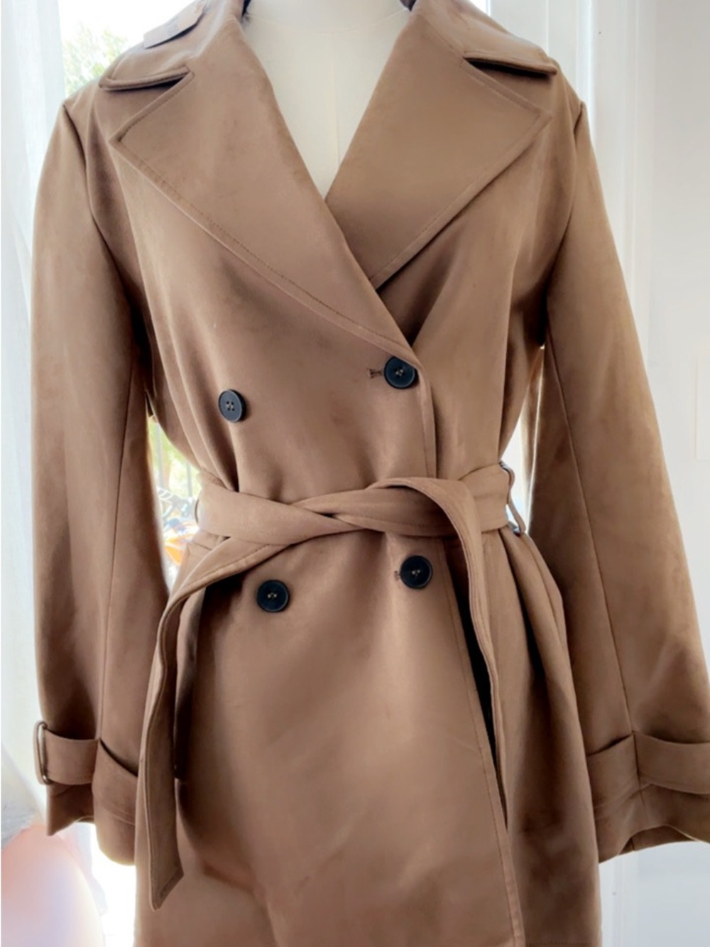 Zara Women's Brown Belted Trench Coat